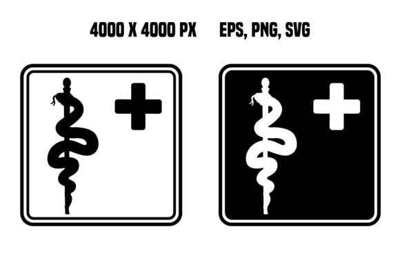 A Clear and Professional Medical Icon Design for Embroidery