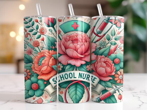 A Designer's Take on the School Nurse Tumbler PNG