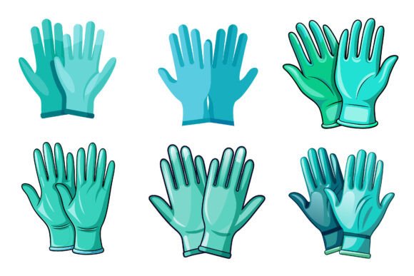 A Professional Designer's Take on the Medical Latex Glove Vector Set