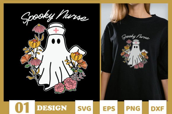 A Spooky Nurse Design That Blooms for Halloween Embroidery