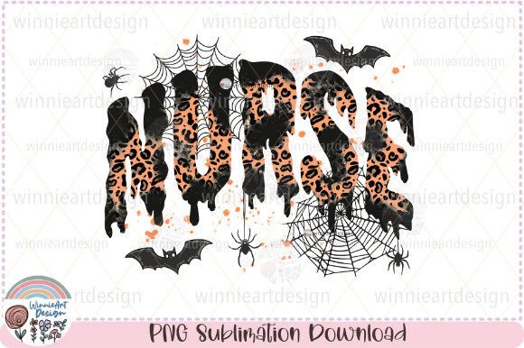 Nurse Leopard Grunge Halloween Bats: An Embroidery Designer’s Take